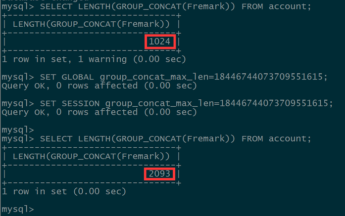 MySQL5.7中使用GROUP_CONCAT数据被截断的问题